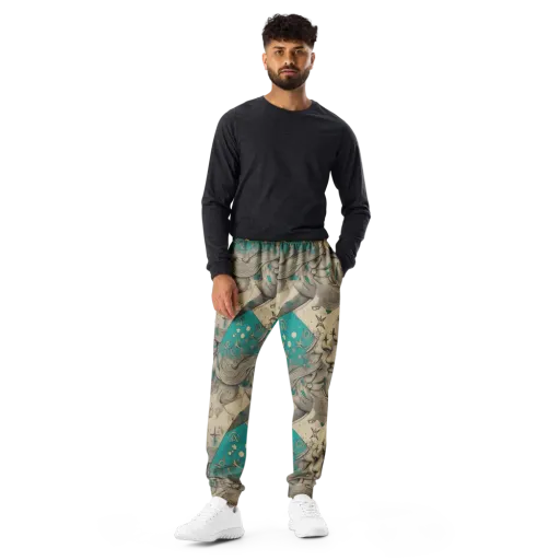 Turquoise Starlet on a Men's Joggers