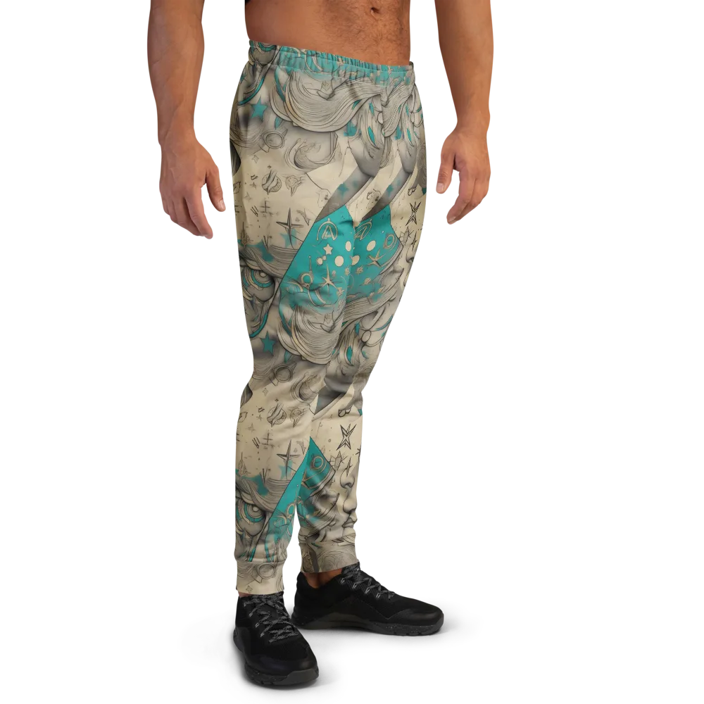 Turquoise Starlet on Men's Joggers — Right