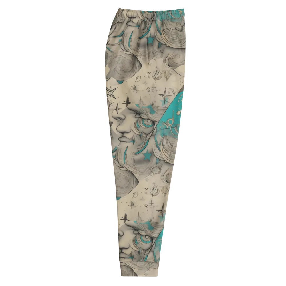 Turquoise Starlet on Men's Joggers — Right