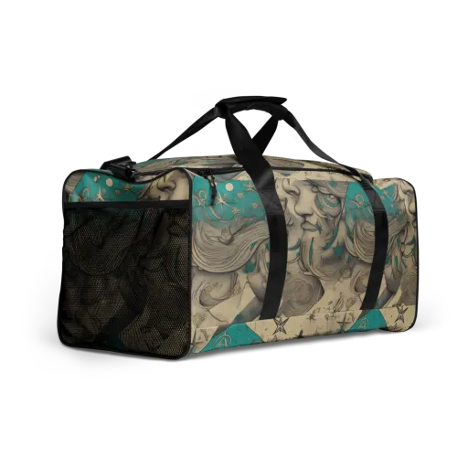 Turquoise Starlet on a Duffle Bag