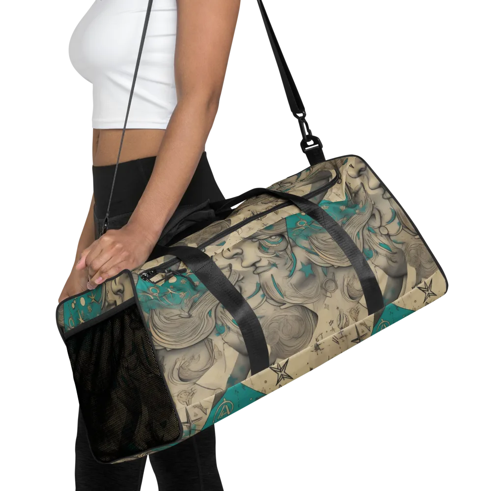 Turquoise Starlet on Duffle Bag — Front