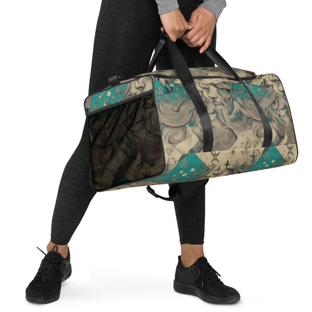 Turquoise Starlet on Duffle Bag — Right Front
