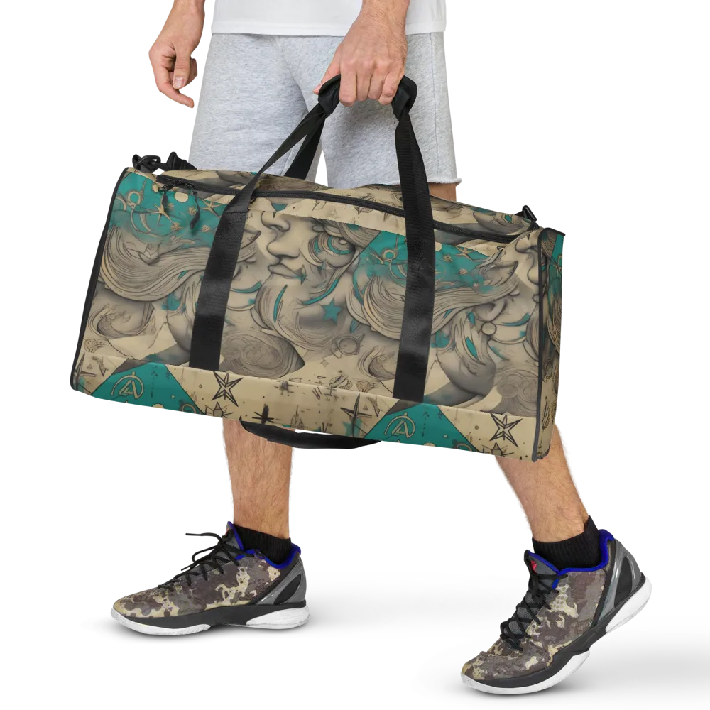 Turquoise Starlet on Duffle Bag — Front
