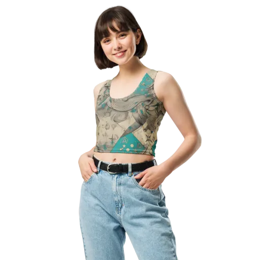 Turquoise Starlet on a Crop Top