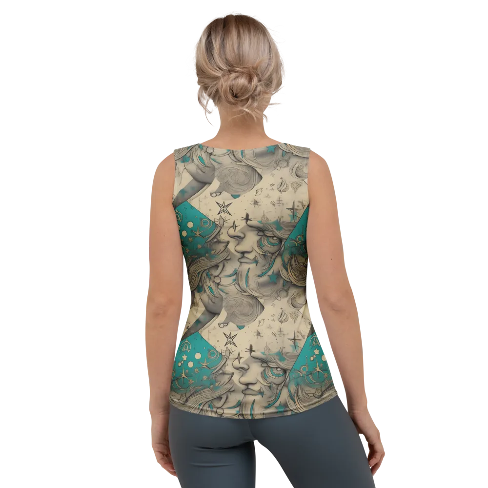 Turquoise Starlet on Women's Tank Top — Back