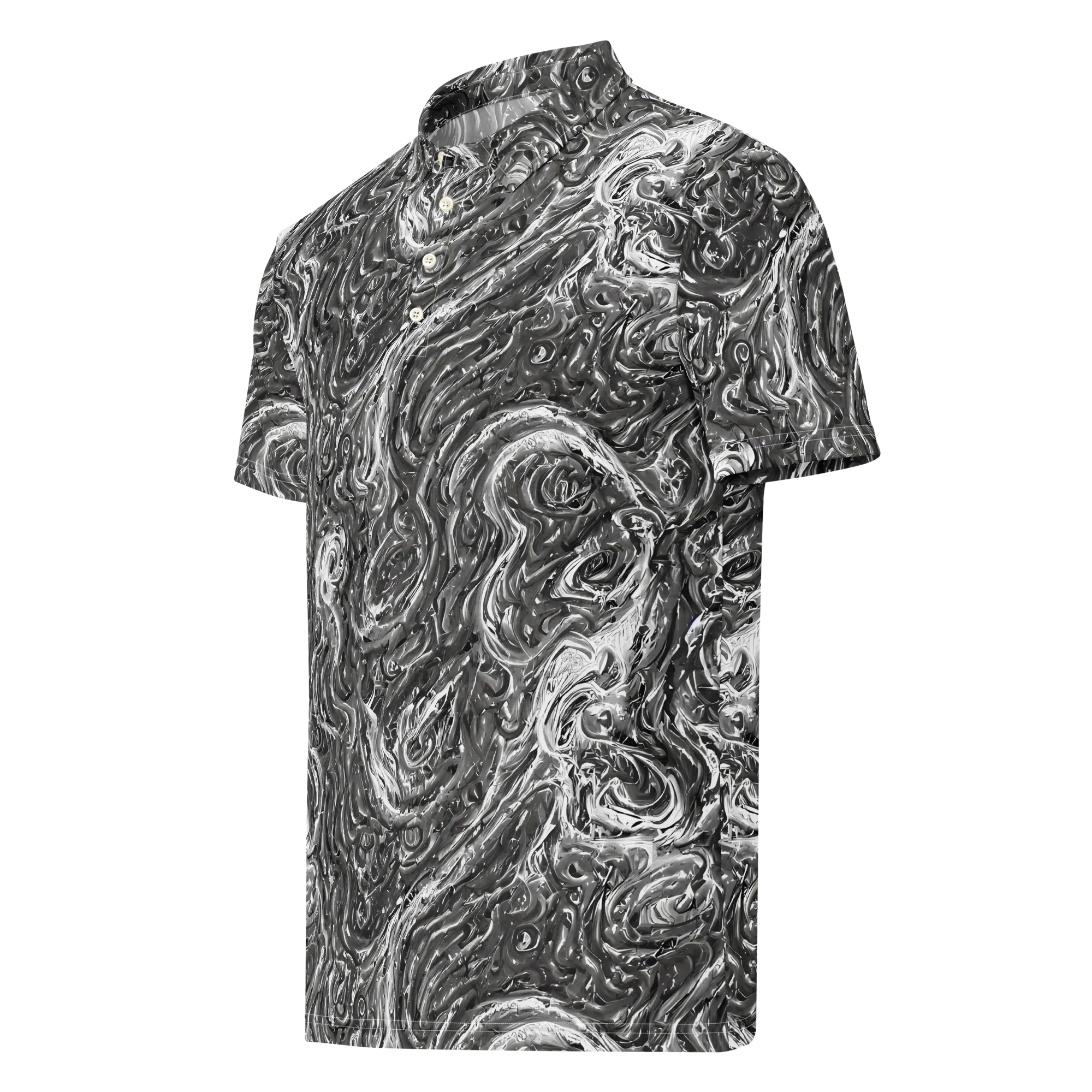 Nebulous Night on Men's Slim Fit Polo Shirt — Left Front