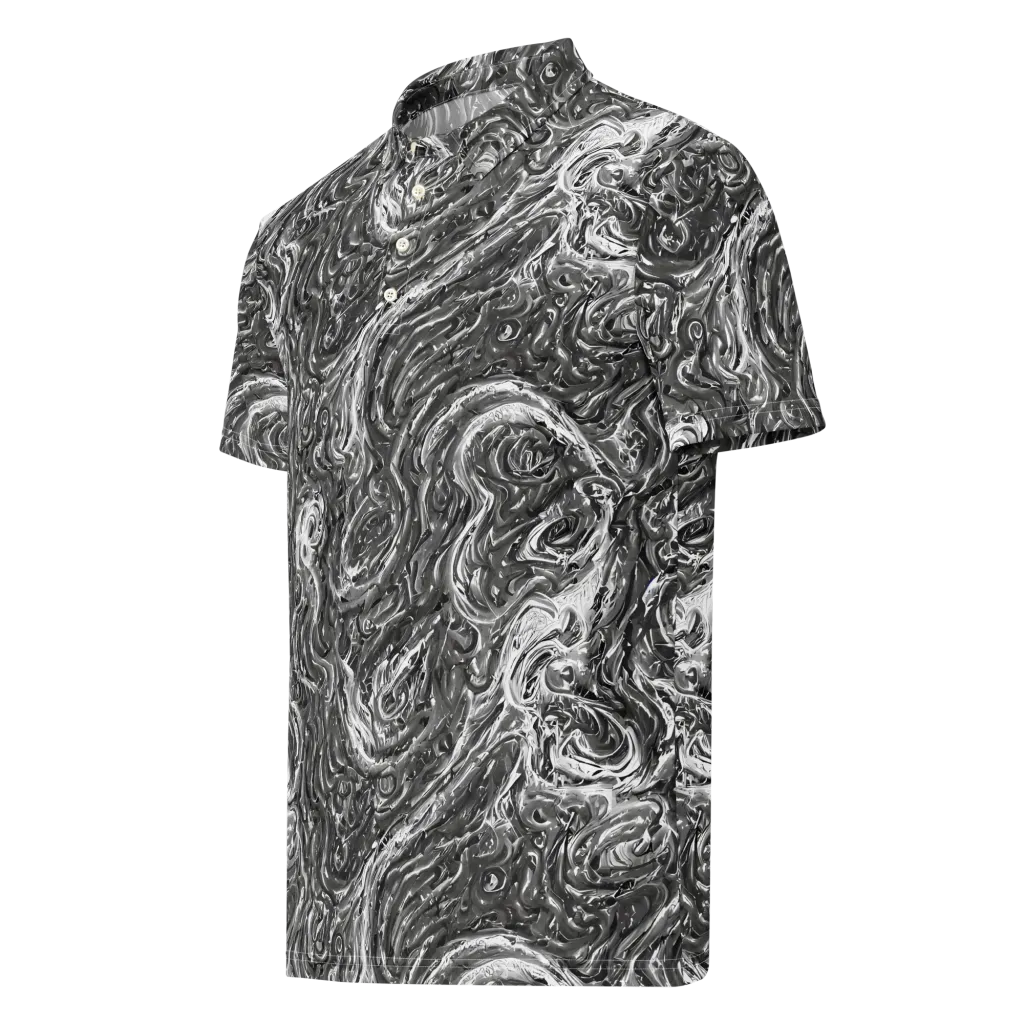 Nebulous Night on Men's Slim Fit Polo Shirt — Left Front