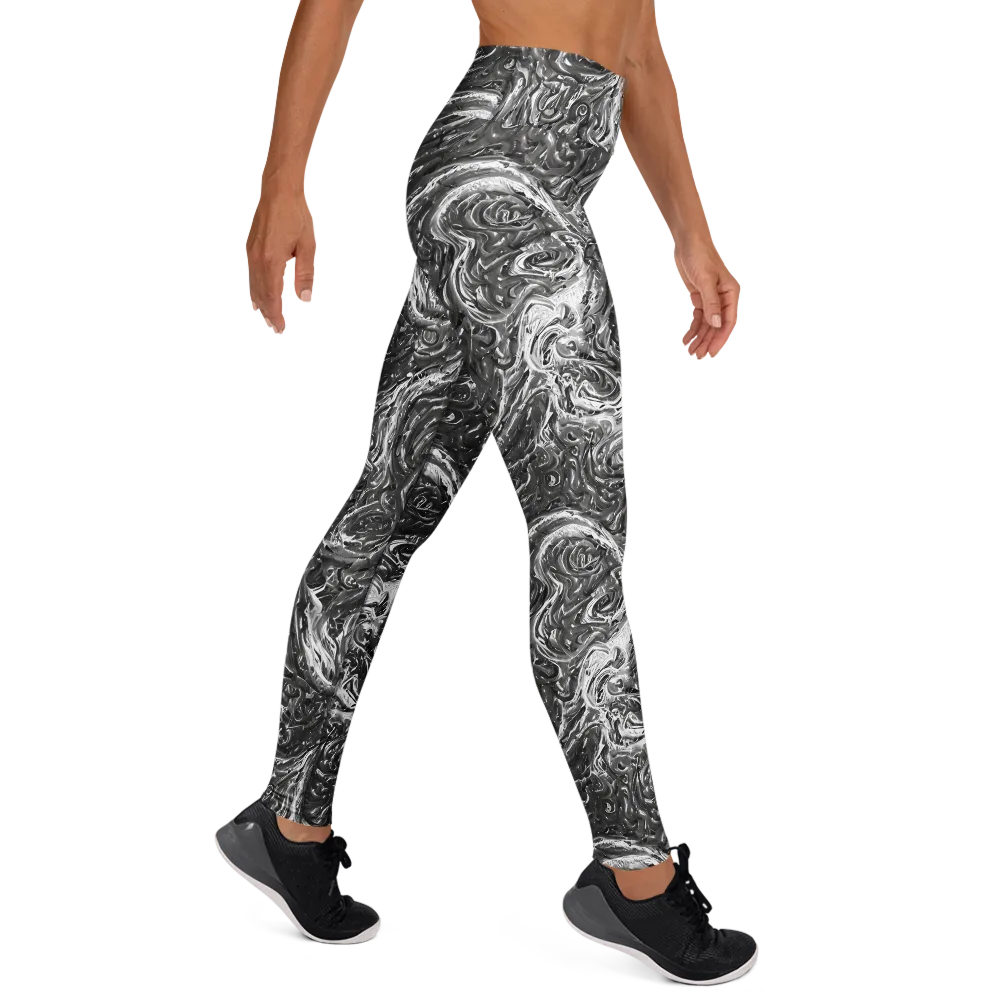 Nebulous Night on Yoga Leggings — Right