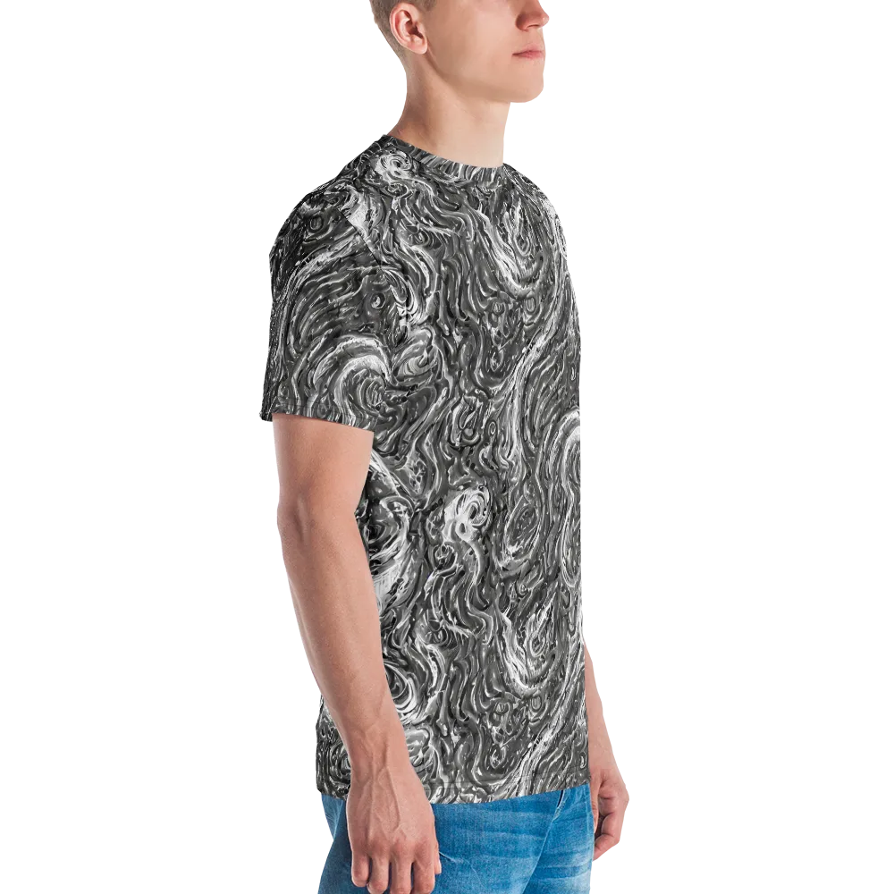 Nebulous Night on Men's Crew Neck T-Shirt — Right