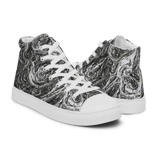 Nebulous Night on a Men's High Top Canvas Shoes