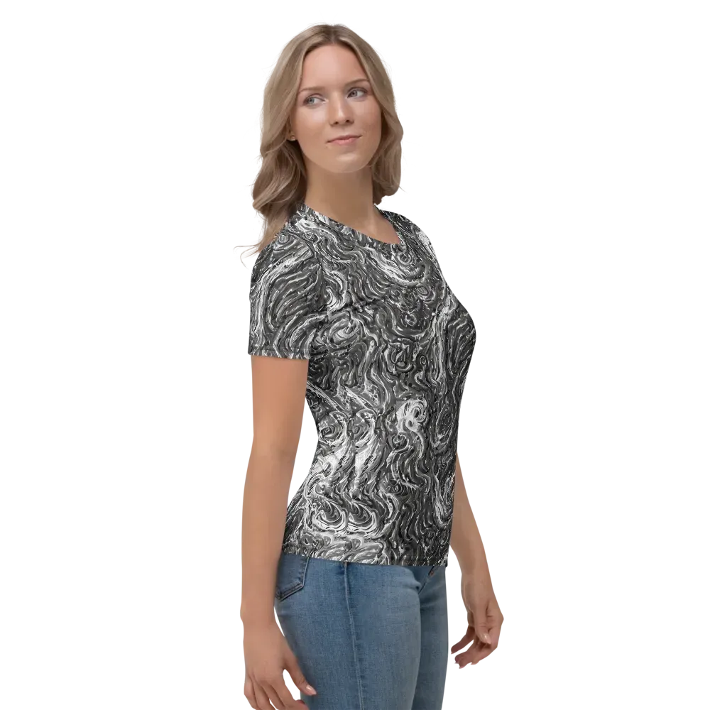Nebulous Night on Women's Crew Neck T-Shirt — Right