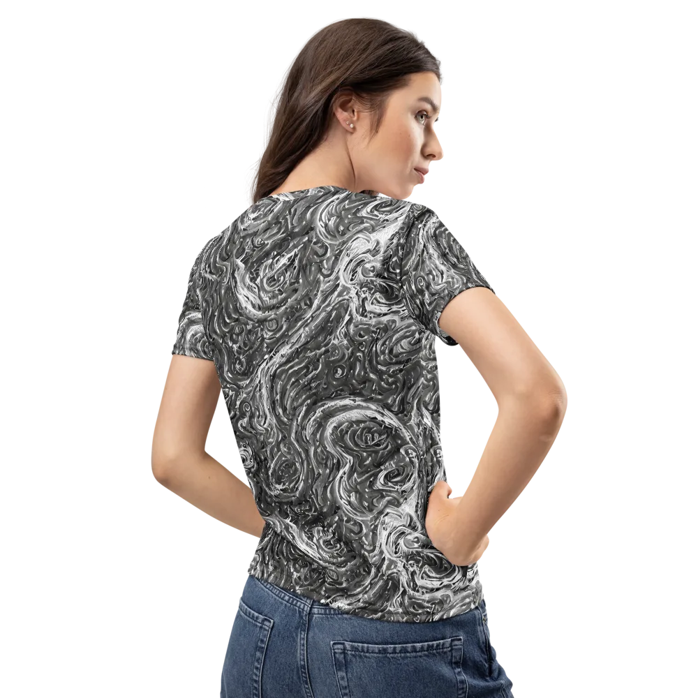 Nebulous Night on Women's Crew Neck T-Shirt — Back