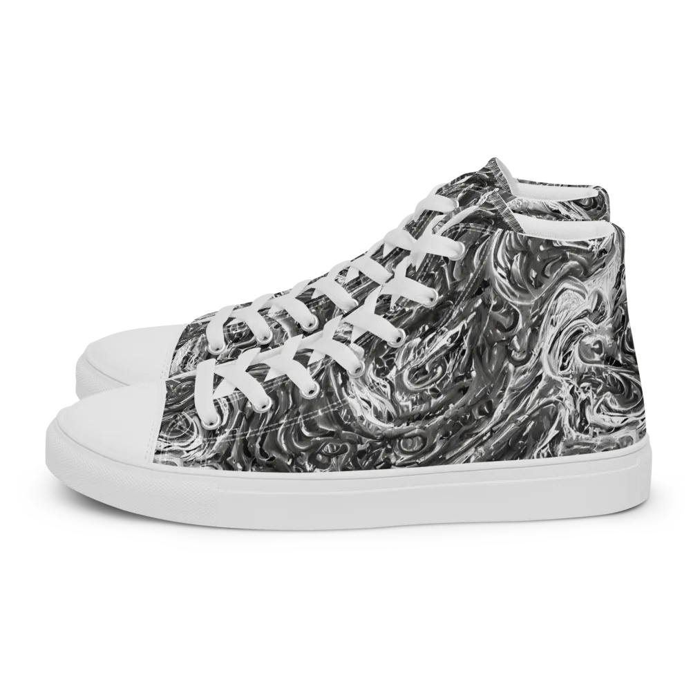 Nebulous Night on Women's High Top Canvas Shoes — Left