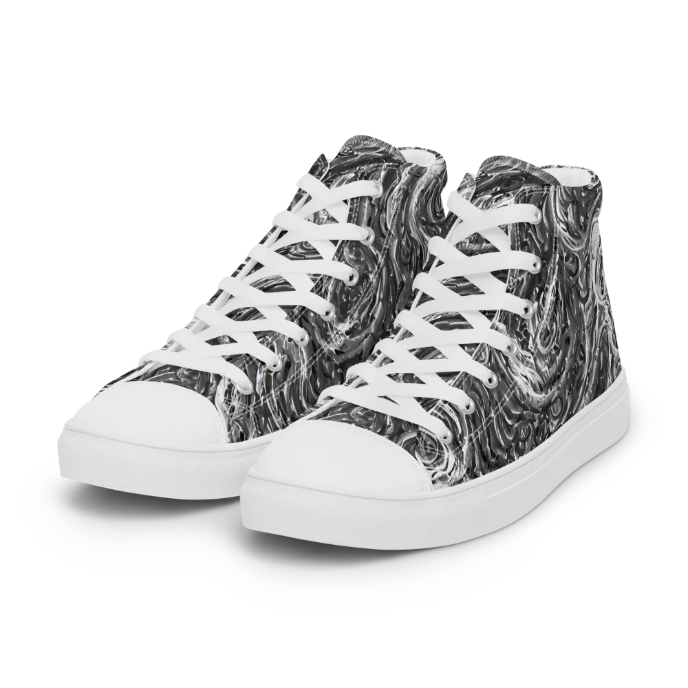Nebulous Night on Women's High Top Canvas Shoes — Left Front