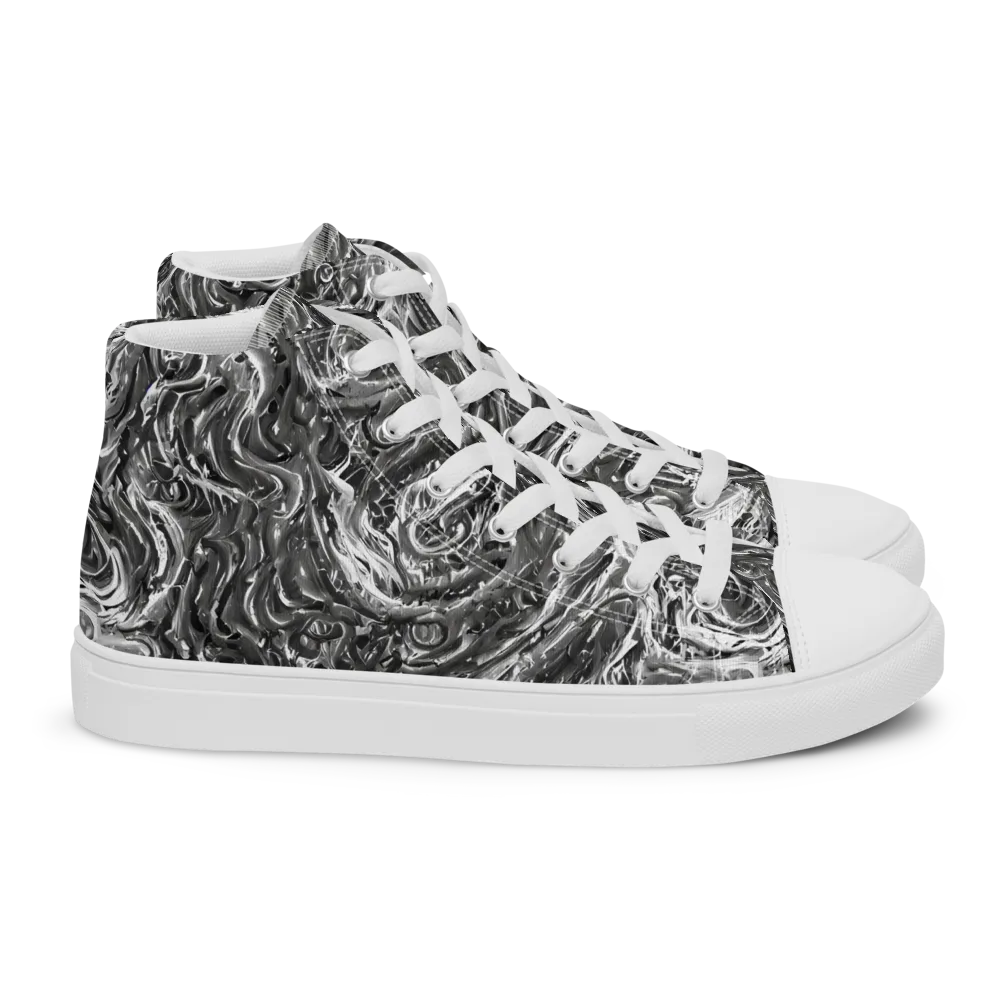 Nebulous Night on Women's High Top Canvas Shoes — Right
