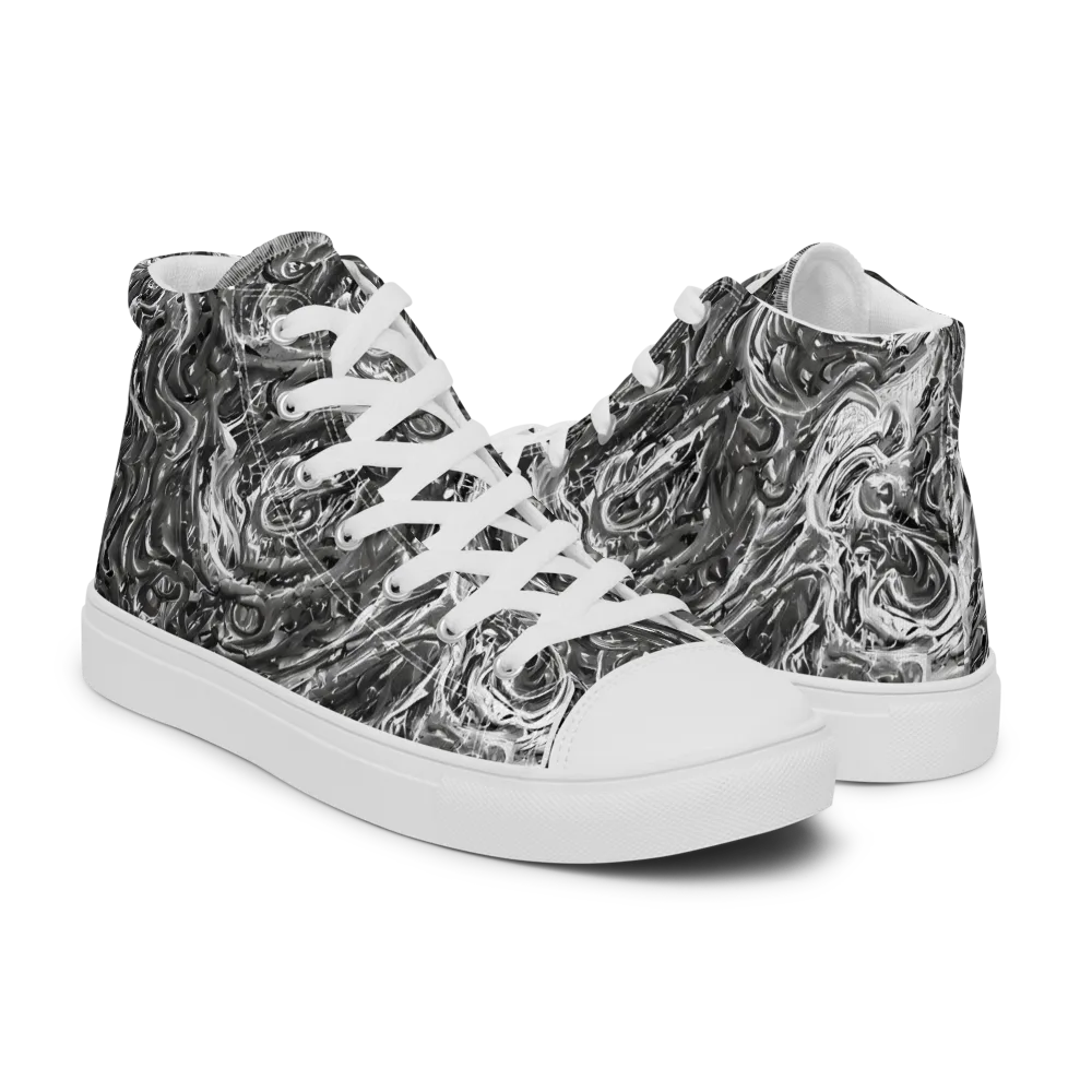 Nebulous Night on Women's High Top Canvas Shoes — Right