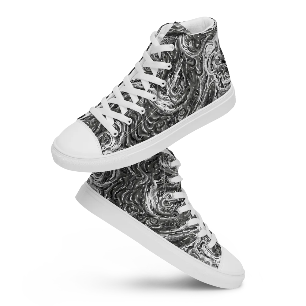 Nebulous Night on Women's High Top Canvas Shoes — Front