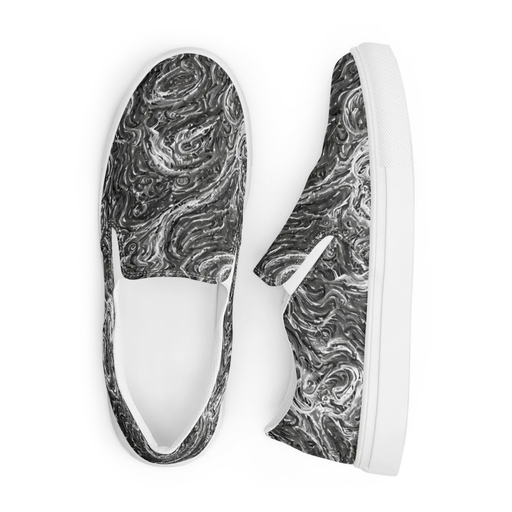 Nebulous Night on Men's Slip-On Canvas Shoes — Front