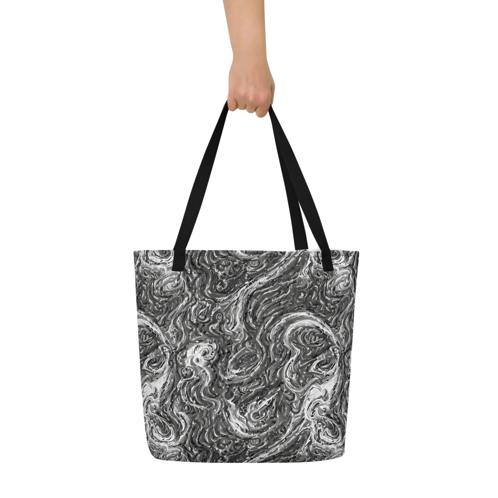 Nebulous Night on Large Tote Bag W/ Pocket — Front