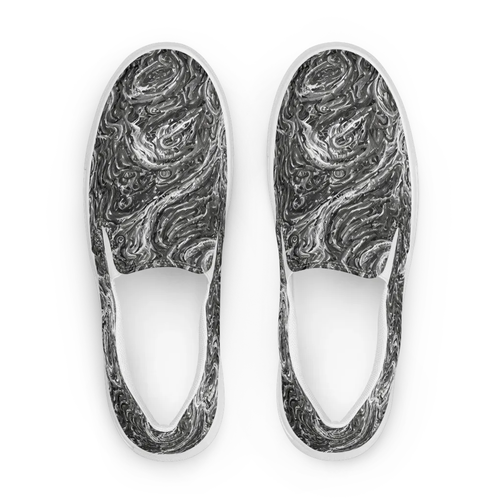 Nebulous Night on Women's Slip-On Canvas Shoes — Front