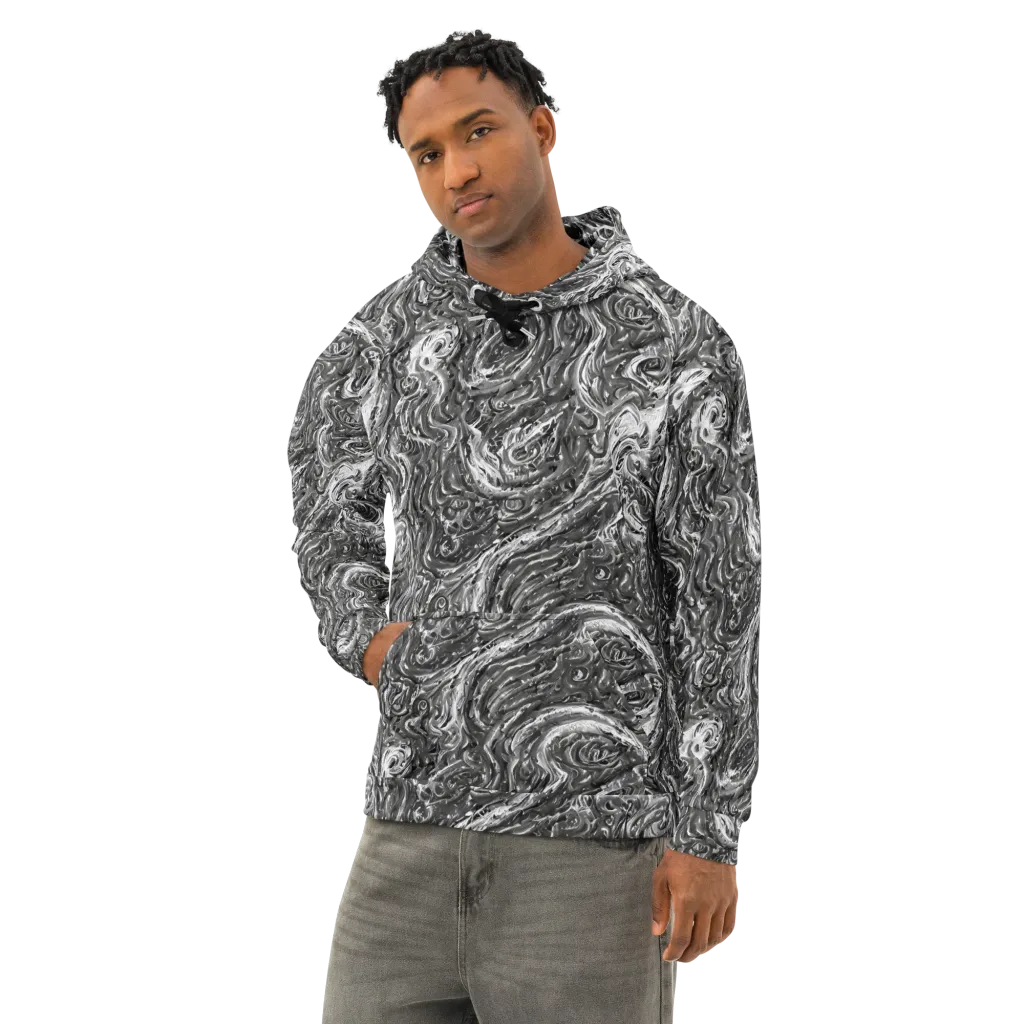 Nebulous Night on Cotton Hoodie — Left Front