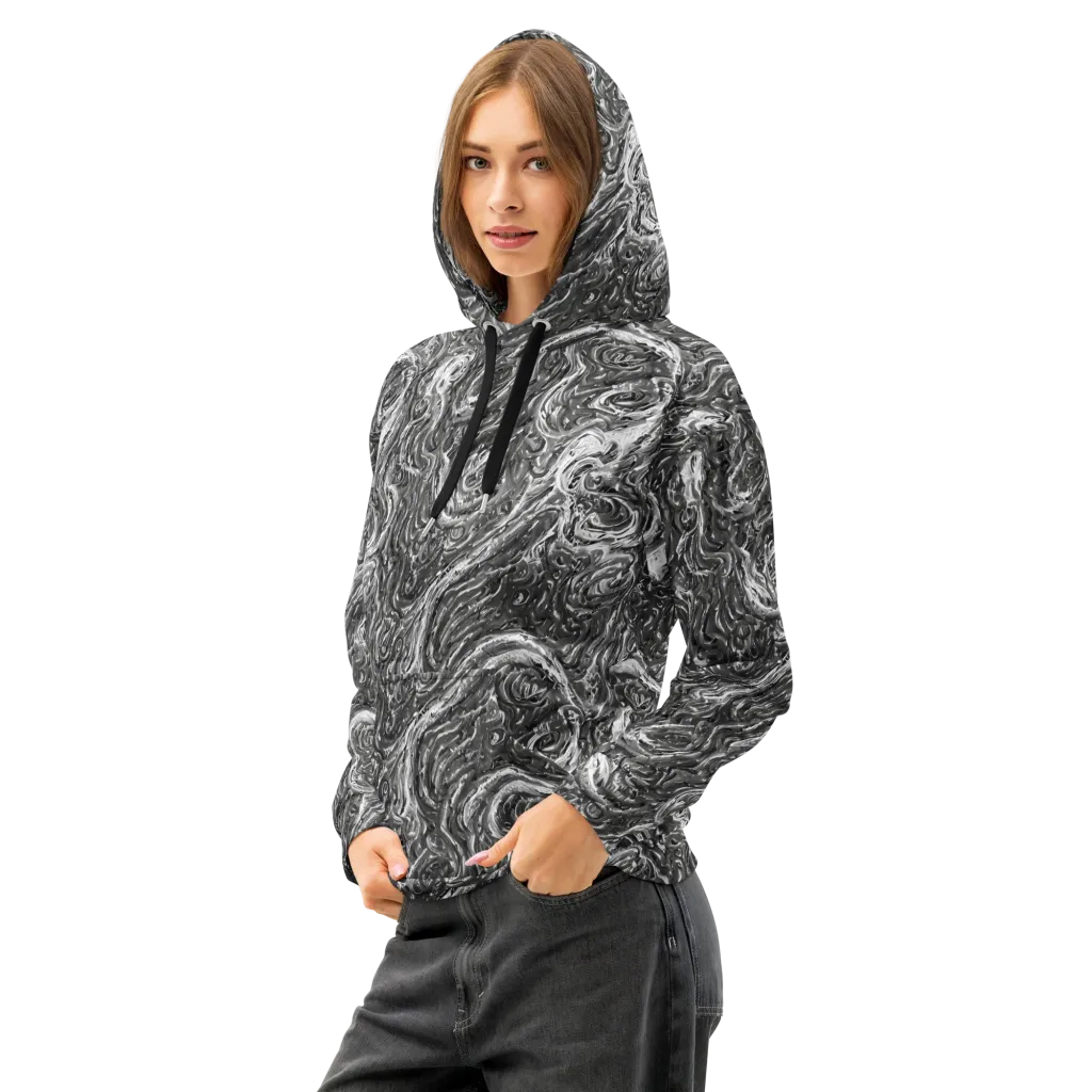 Nebulous Night on Cotton Hoodie — Left Front