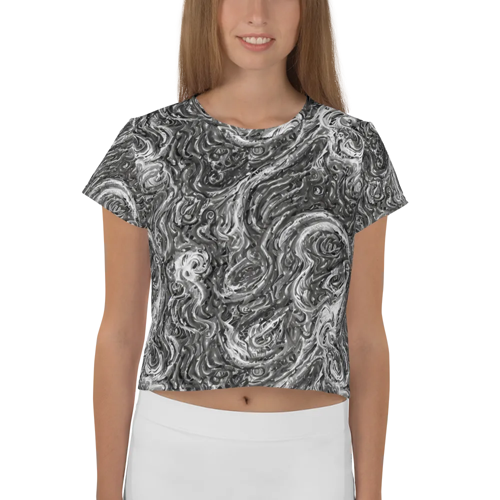 Nebulous Night on Crop Tee — Front