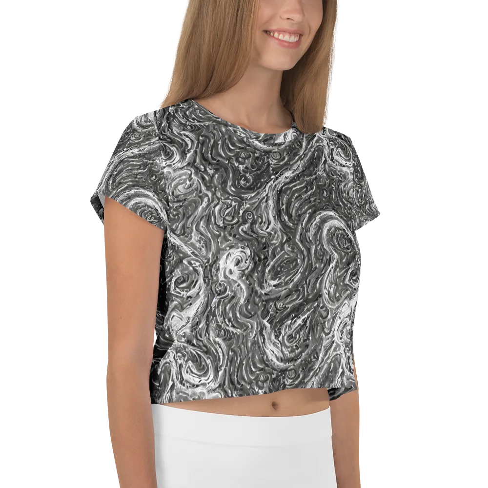 Nebulous Night on Crop Tee — Right