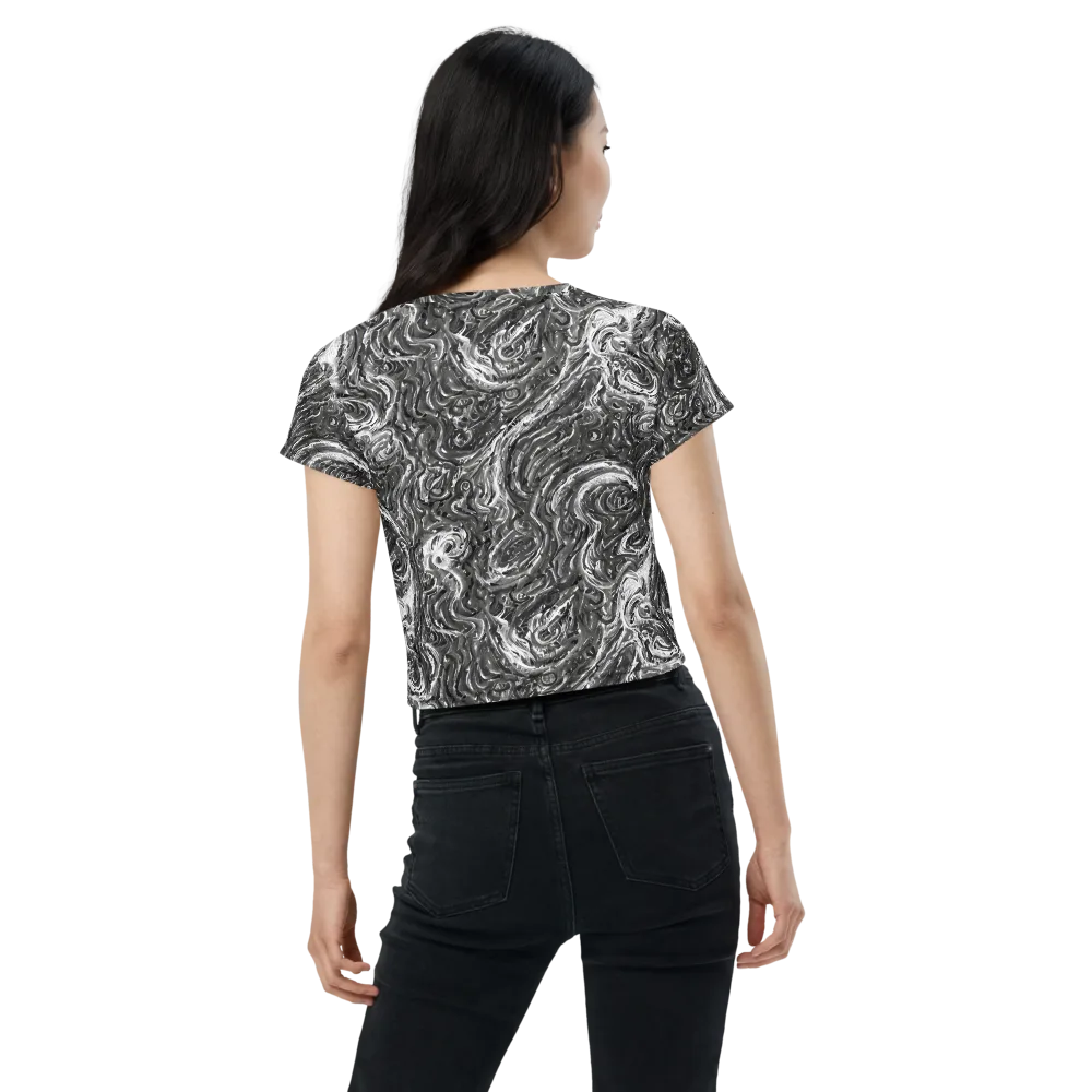 Nebulous Night on Crop Tee — Back
