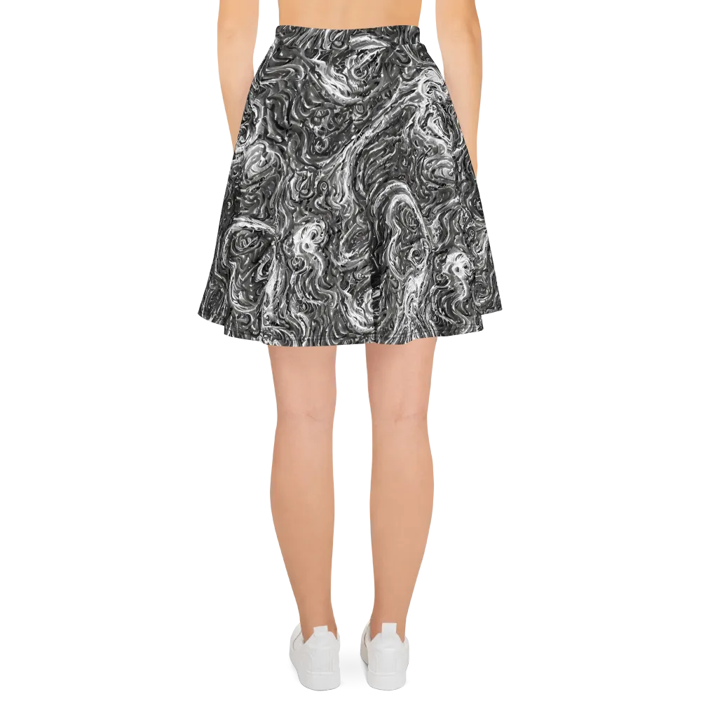 Nebulous Night on Skater Skirt — Back