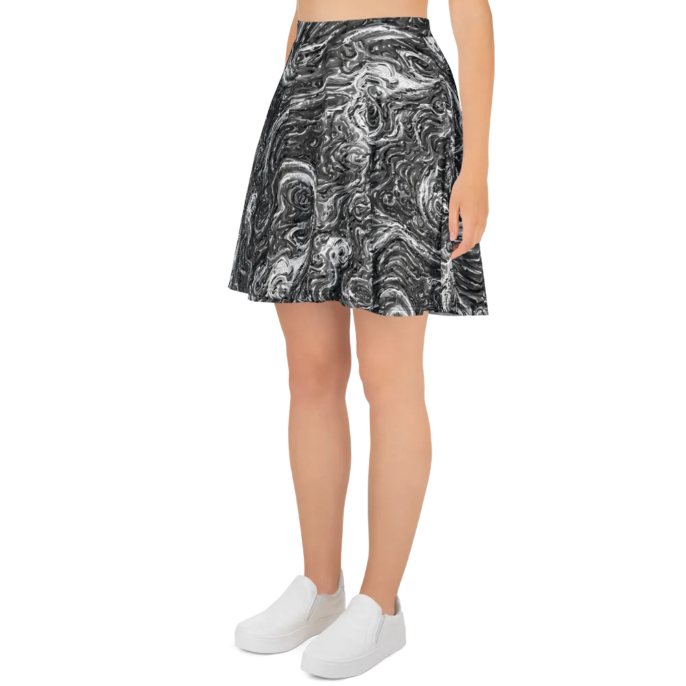 Nebulous Night on Skater Skirt — Left