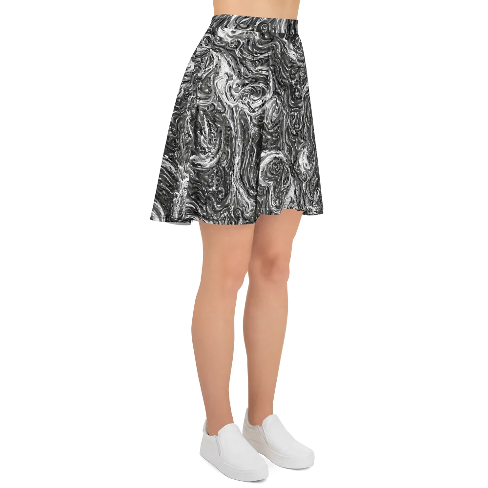 Nebulous Night on Skater Skirt — Right