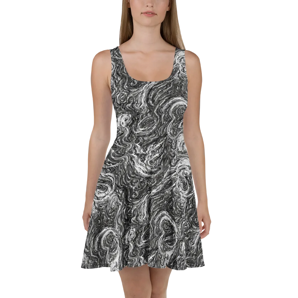 Nebulous Night on Skater Dress — Front