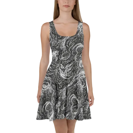 Nebulous Night on a Skater Dress