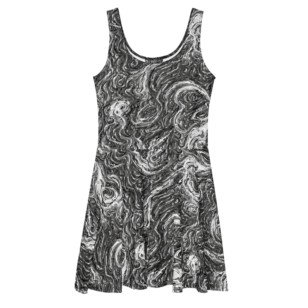 Nebulous Night on Skater Dress — Front