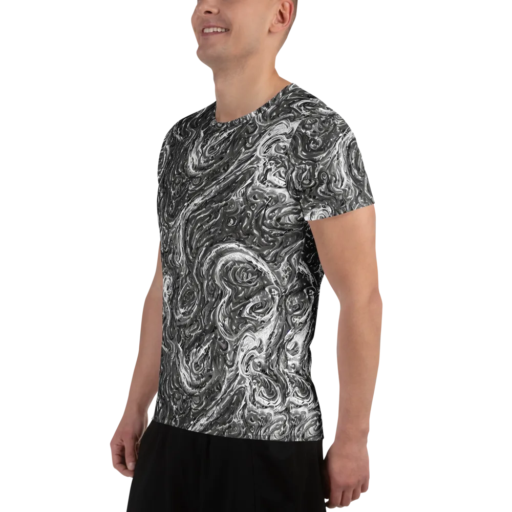 Nebulous Night on Men's Athletic T-Shirt — Left
