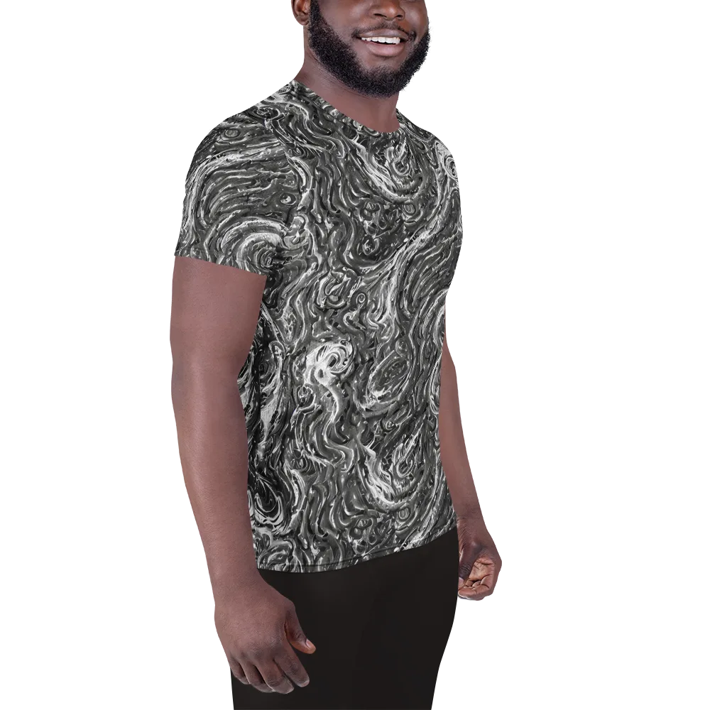 Nebulous Night on Men's Athletic T-Shirt — Right
