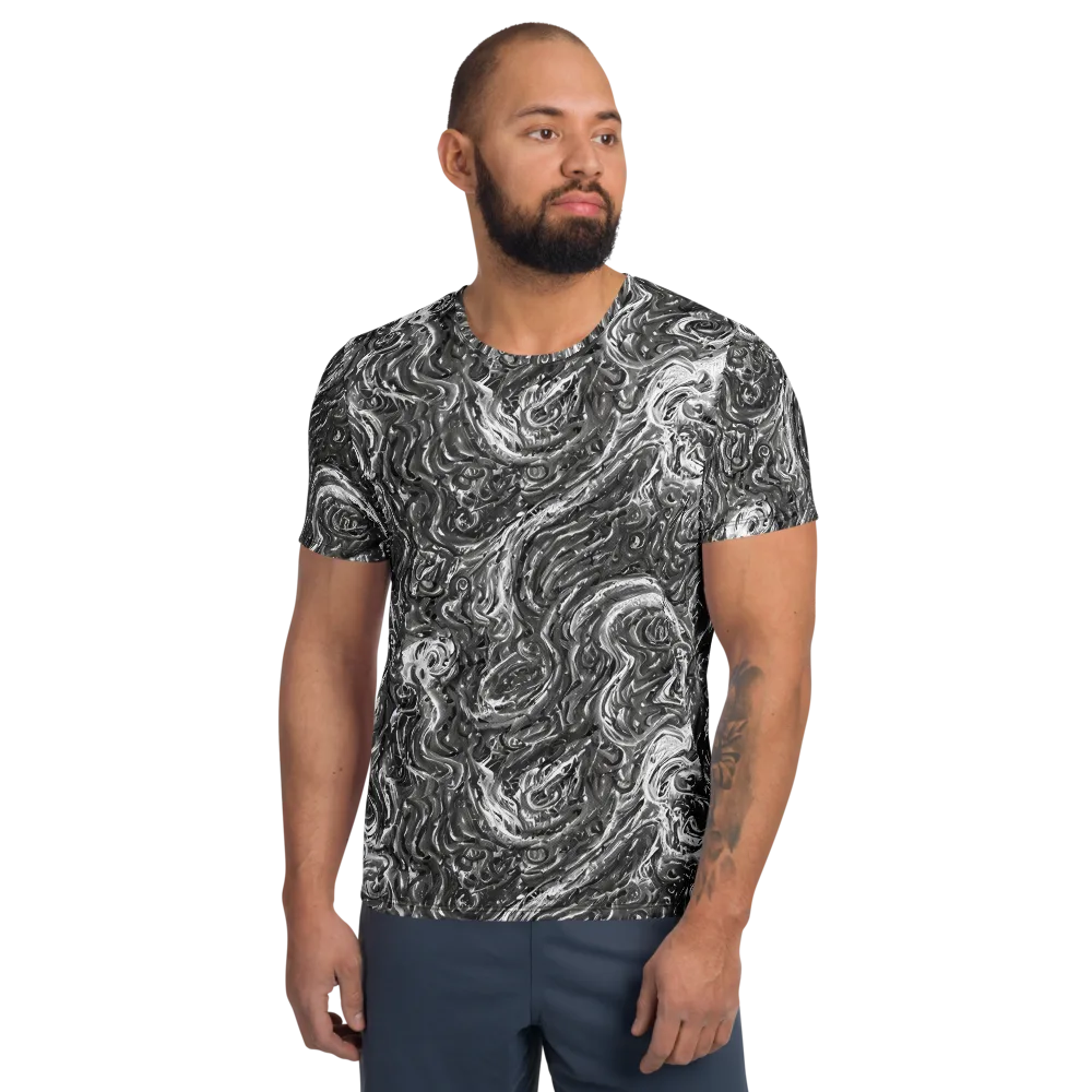 Nebulous Night on Men's Athletic T-Shirt — Front