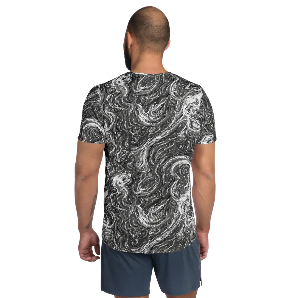 Nebulous Night on Men's Athletic T-Shirt — Back