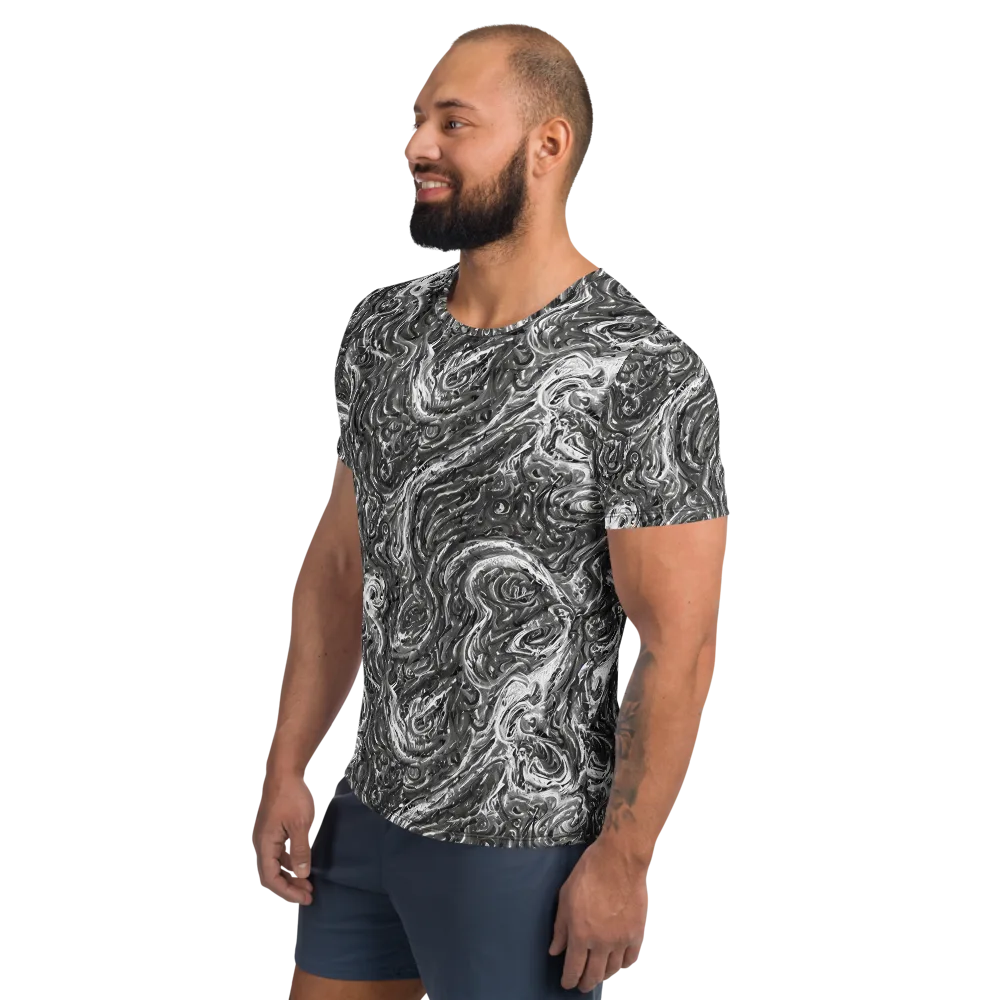 Nebulous Night on Men's Athletic T-Shirt — Left