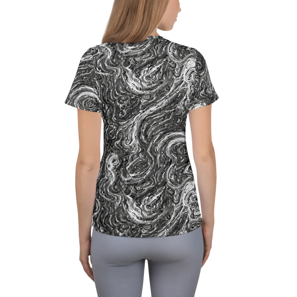 Nebulous Night on Women's Athletic T-Shirt — Back