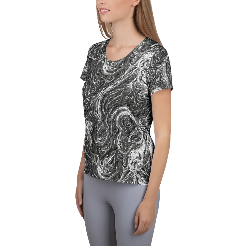 Nebulous Night on Women's Athletic T-Shirt — Left