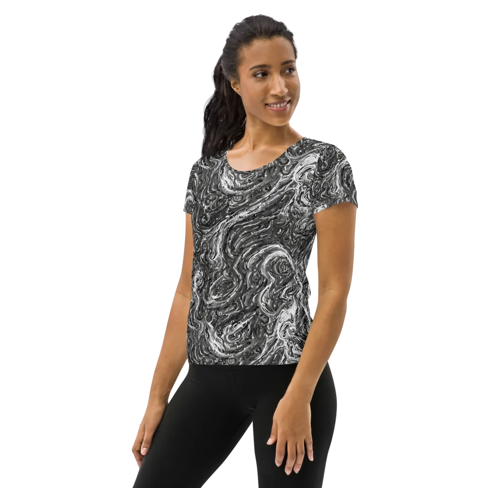 Nebulous Night on Women's Athletic T-Shirt — Left