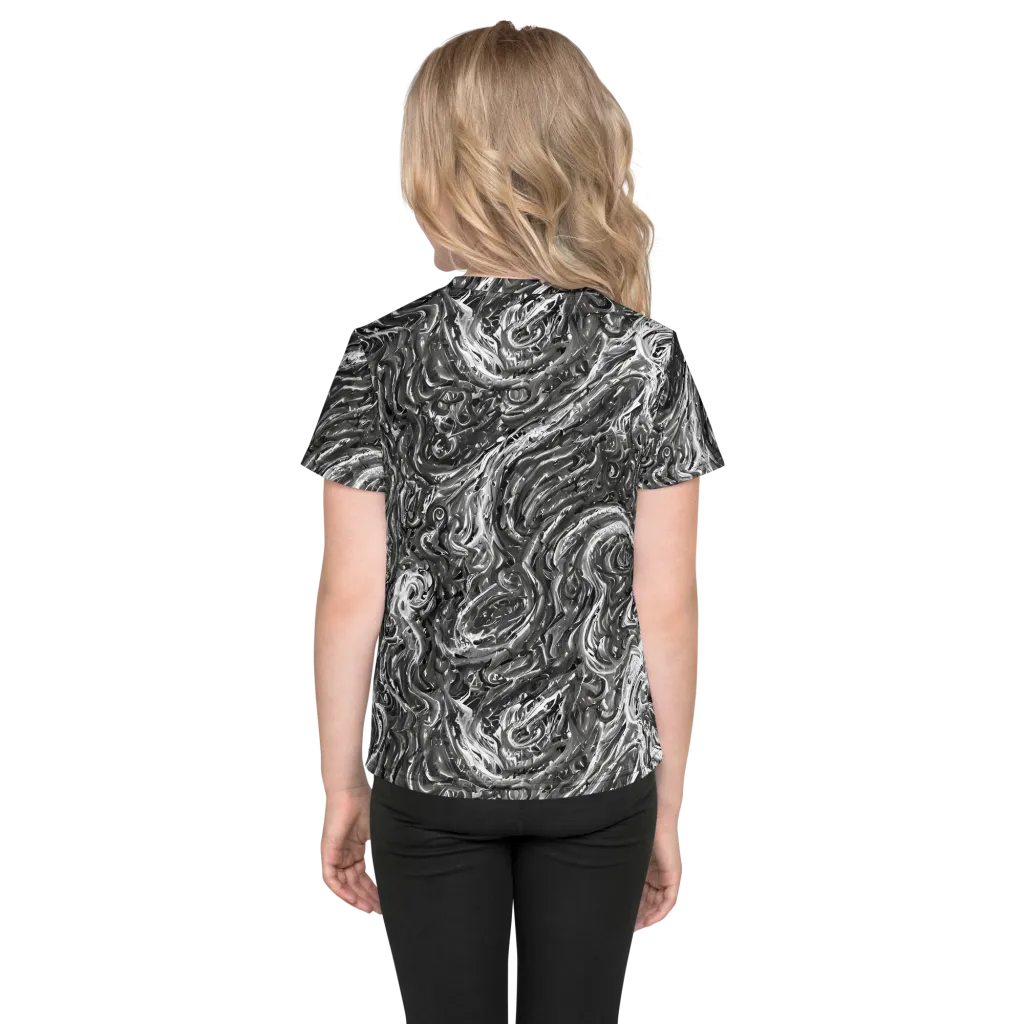 Nebulous Night on Kids Crew Neck T-Shirt — Back