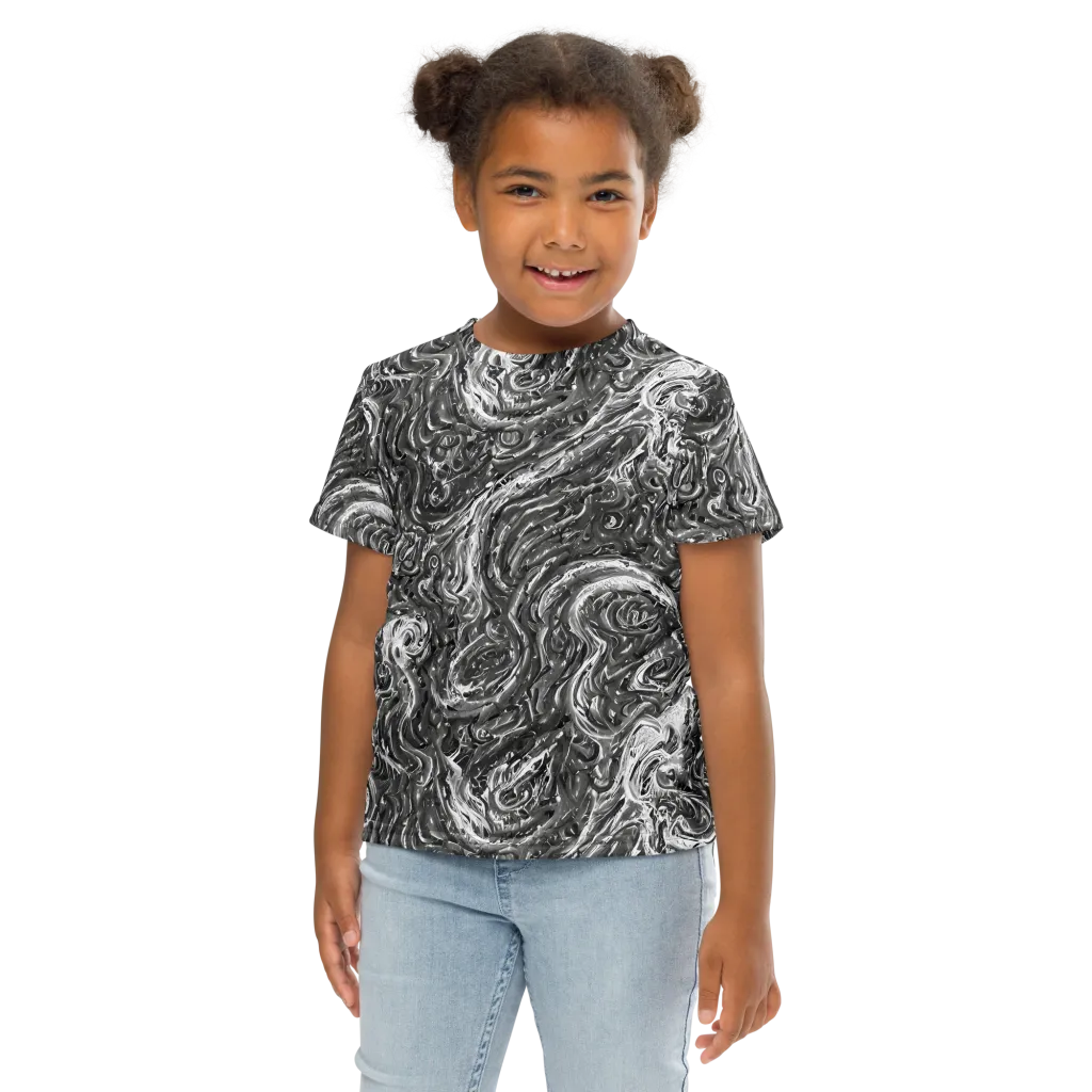 Nebulous Night on Kids Crew Neck T-Shirt — Front