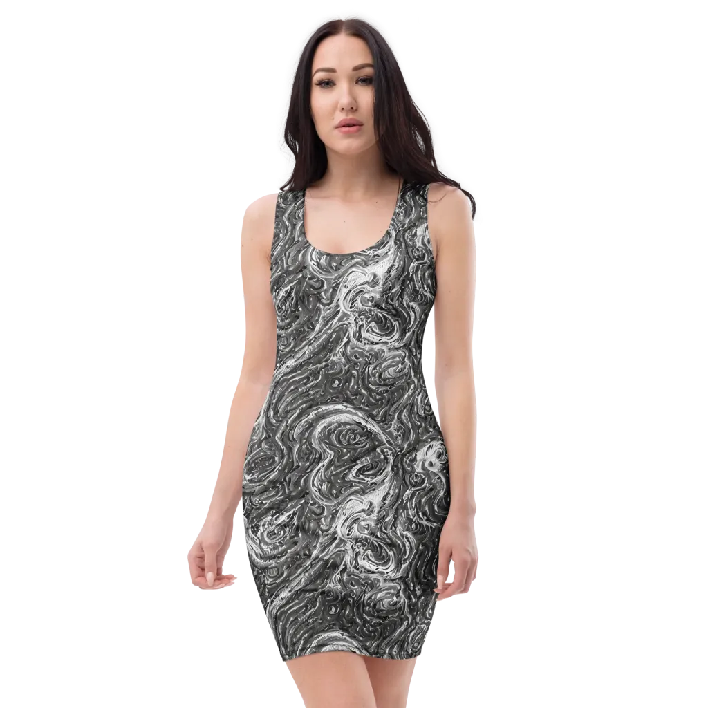 Nebulous Night on Bodycon Dress — Front