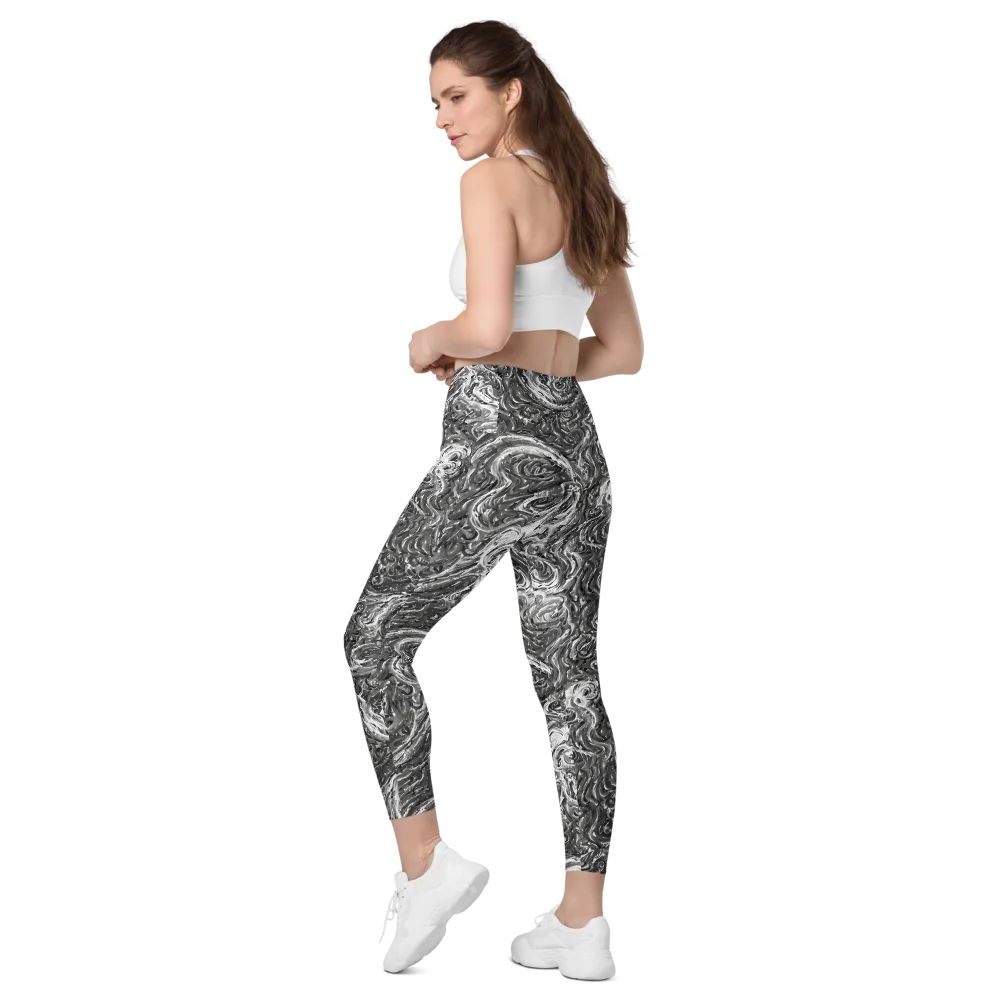 Nebulous Night on Leggings with Pockets — Left Back