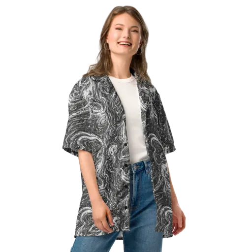 Nebulous Night on a Button Shirt