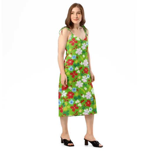 Verdant Gardenia on a Slip Dress