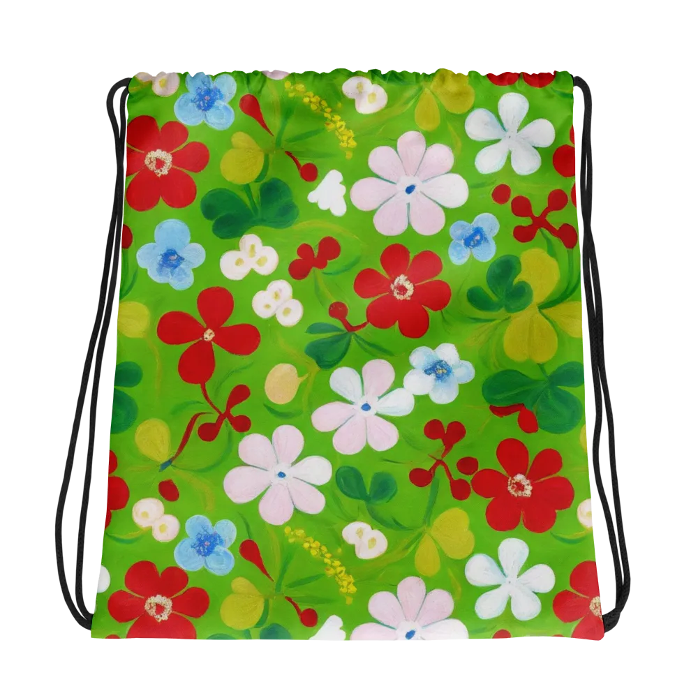 Verdant Gardenia on Drawstring Bag — Photo